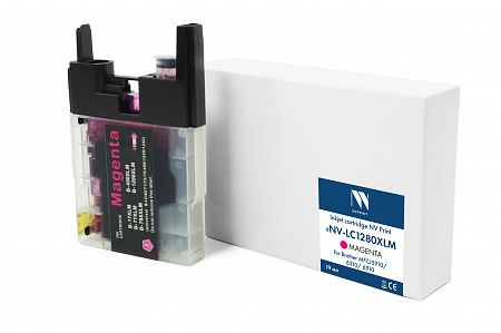 Струйный картридж NVP LC-1280XLM (NV-LC1280XLM) Magenta для Brother MFCJ5910/6510/6910 (19 мл) совместимый
