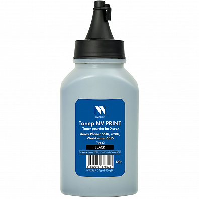 Тонер NV PRINT для Xerox Phaser 6510/6280/WC 6515 Type3 (120г) Black совместимый