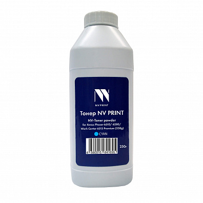 Тонер + девелопер NV PRINT для Xerox Phaser 6510/6280/WC 6515 Premium (250г) Cyan совместимый