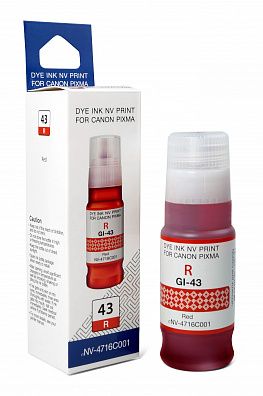 Чернила NVP GI-43 R (NV-4716C001) для Canon Pixma G540, G640 (70 мл) Red (в коробке) совместимые