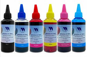 Чернила NV PRINT универсальные на водной основе для аппаратов Epson, комплект 6 цветов по 100 мл совместимые