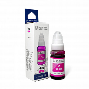 Чернила NVP GI-490M (NV-0665C001) для Canon Pixma G1400/G2400 (70 мл) Magenta (в коробке) совместимые