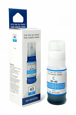 Чернила NVP GI-43 C (NV-4672C001) для Canon Pixma G540, G640 (70 мл) Cyan (в коробке) совместимые