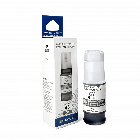 Чернила NVP GI-43 GY (NV-4707C001) для Canon Pixma G540, G640 (70 мл) Gray (в коробке) совместимые