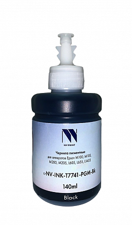 Чернила NV PRINT пигментные T7741 для аппаратов Epson (140 ml) Black совместимые