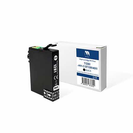 Струйный картридж NV Print T1281 (NV-C13T12814011) Black для Epson Stylus SX125/S22/BX305F/SX420W (15 мл) совместимый