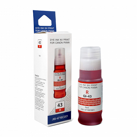 Чернила NVP GI-43 R (NV-4716C001) для Canon Pixma G540, G640 (70 мл) Red (в коробке) совместимые