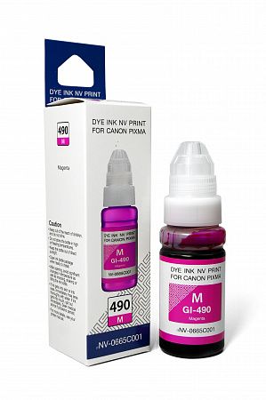 Чернила NVP GI-490M (NV-0665C001) для Canon Pixma G1400/G2400 (70 мл) Magenta (в коробке) совместимые