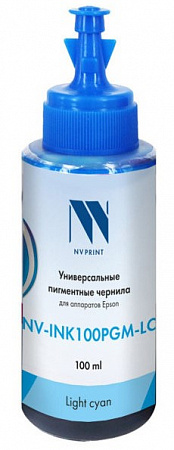 Чернила NV PRINT пигментные для аппаратов Epson (100ml) Light Cyan совместимые