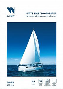 Матовая фотобумага для струйной печати 160г/м2 A4  50  листов