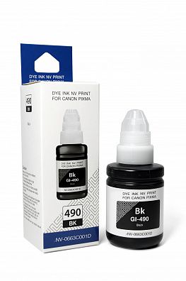 Чернила NVP GI-490BK (NV-0663C001) для Canon Pixma G1400/G2400 (135 мл) Black (в коробке) совместимые