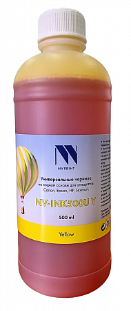 Чернила NV PRINT универсальные на водной основе для Сanon, Epson, НР, Lexmark (500 ml) Yellow совместимые