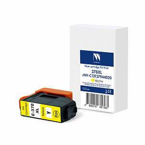 Струйный картридж NVP 378XL (NV-C13T37944020) Yellow для Epson EP XP-8500/XP-8505/XP-8600/XP‑8605/XP-8700/XP-15000 (13.2 мл) совместимый