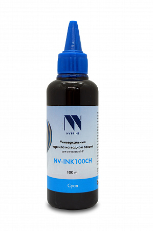 Чернила NV PRINT универсальные на водной основе для аппаратов HP (100 ml) Cyan совместимые