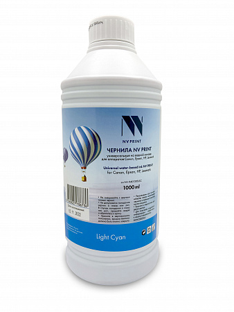 Чернила NVP универсальные на водной основе для Сanon, Epson, НР, Lexmark (1000 ml) Light Cyan совместимые