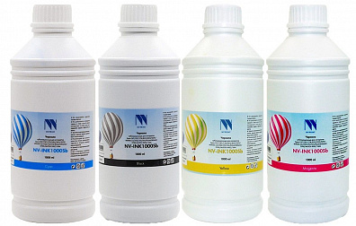Сублимационные чернила NV PRINT, комплект 4 цвета по 1000 мл, box