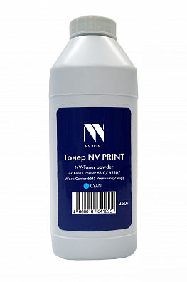 Тонер + девелопер NV PRINT для Xerox Phaser 6510/6280/WC 6515 Premium (250г) Cyan совместимый