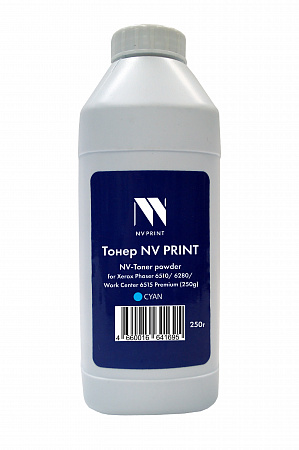 Тонер + девелопер NV PRINT для Xerox Phaser 6510/6280/WC 6515 Premium (250г) Cyan совместимый