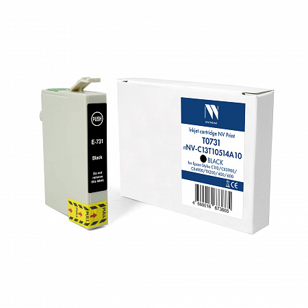 Струйный картридж NV Print T0731 (NV-C13T10514A10) Black для Epson Stylus C110/СХ3900/CX4900/TX200/400/600 (15 мл) совместимый