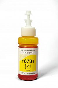 Чернила NV PRINT T6734 для Epson L800/L1800 (70 ml) Yellow совместимые