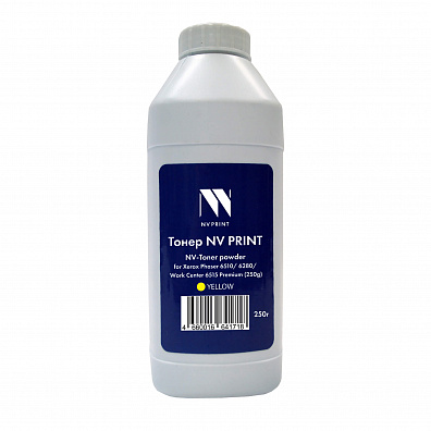 Тонер + девелопер NV PRINT для Xerox Phaser 6510/6280/WC 6515 Premium (250г) Yellow совместимый