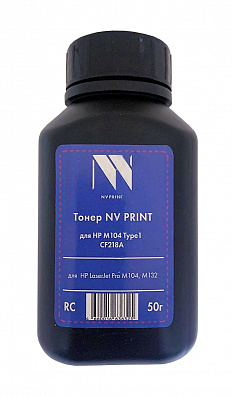 Тонер NVP для HP M104 TYPE1 (CF218A) (50г) совместимый