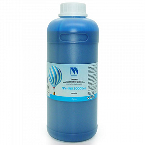 Чернила NV PRINT экосольвентные для аппаратов Epson, Mimaki, Mutoh, Roland (1000ml) Cyan