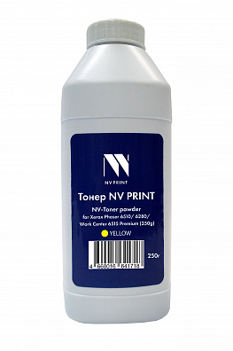 Тонер + девелопер NV PRINT для Xerox Phaser 6510/6280/WC 6515 Premium (250г) Yellow совместимый