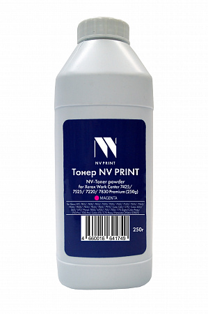 Тонер + девелопер NV PRINT для Xerox WorkCenter 7425, 7525, 7220, 7830 Premium (250г) Magenta совместимый