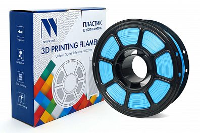 Филамент NV PRINT PLA+ Sky Blue для 3D печати диаметр 1.75мм  длина 330 метров  масса 1 кг
