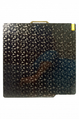 Пластина для 3D принтера NVP двухсторонняя гладкий PEO+текстурированный PEI 257х257мм "Брильянт и золото"