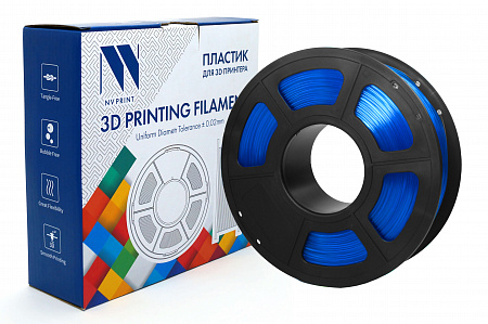 Филамент NV PRINT PETG Clear Blue Прозрачно-синий для 3D печати диаметр 1.75мм    масса 1 кг