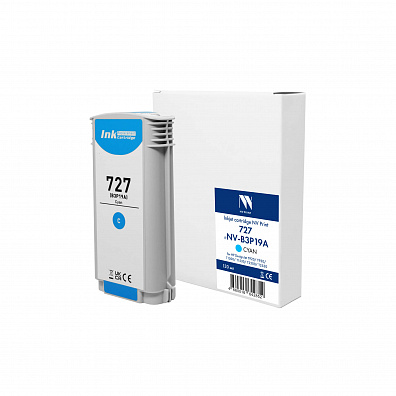 Струйный картридж NV Print 727 (NV-B3P19A) Cyan для HP DesignJet T920/T930/T1500/T1530/T2500/T2530 (130 мл) совместимый