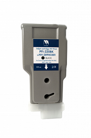 Струйный картридж NV Print PFI-320BK (NV-2890C001) Black для Canon ImagePROGRAF TM-200/205/300/305/350/355 (300 мл) совместимый