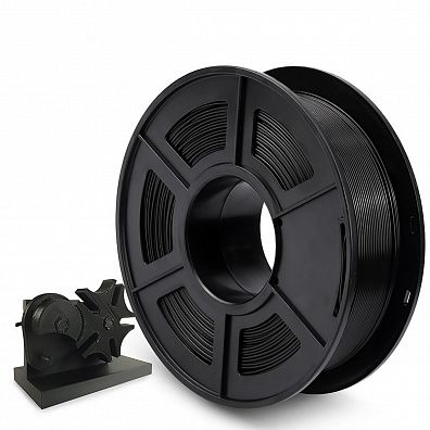 Филамент NV PRINT PLA+ Black для 3D печати диаметр 1.75мм  длина 330 метров  масса 1 кг