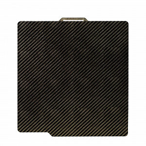 Пластина для 3D принтера NVP двухсторонняя текстурированная PEI+ гладкая PET 257x257мм "Золотой карбон"