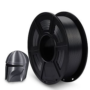 Филамент NV PRINT Silk PLA+ Grey для 3D печати диаметр 1.75мм  длина 330 метров  масса 1 кг