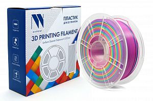 Филамент NV PRINT PLA Rainbow 01 для 3D печати диаметр 1.75мм  длина 330 метров  масса 1 кг