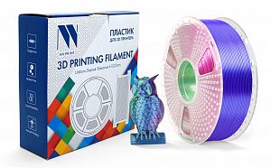 Филамент NV PRINT Silk PLA+  Blue/Green/Purple  для 3D печати диаметр 1.75мм  длина 330 метров  масса 1 кг