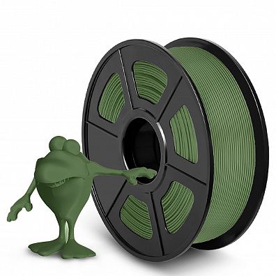 Филамент NV PRINT PLA Matte Olive Green  для 3D печати диаметр 1.75мм  длина 330 метров  масса 1 кг