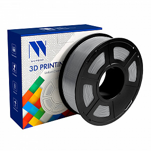 Филамент NV PRINT Silk PLA+ Silver "Серебряный" для 3D печати диаметр 1.75мм    масса 1 кг