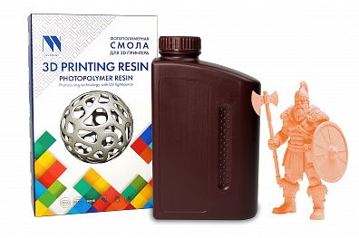 Фотополимерная смола NV PRINT Plant Based Resin Orange для 3D печати 1 кг (бут)