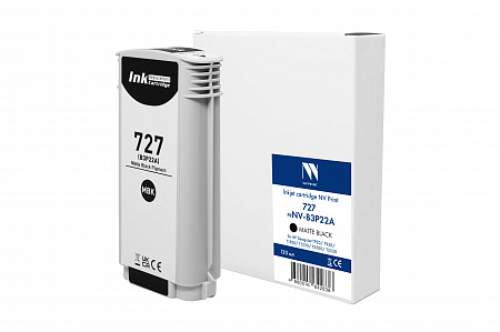 Струйный картридж NV Print 727 (NV-B3P22A) Matte Black для HP DesignJet T920/T930/T1500/T1530/T2500/T2530 (130 мл) совместимый