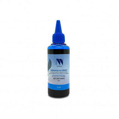 Чернила NV PRINT универсальные на водной основе для Сanon, Epson, НР, Brother (100 ml) Cyan совместимые