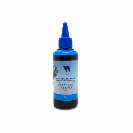 Чернила NV PRINT универсальные на водной основе для Сanon, Epson, НР, Brother (100 ml) Cyan совместимые