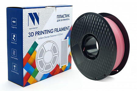Филамент NV PRINT PLA Matte Pink для 3D печати диаметр 1.75мм  длина 330 метров  масса 1 кг
