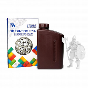 Фотополимерная водовымываемая смола NV PRINT Water Washable Resin White  белая  1 кг