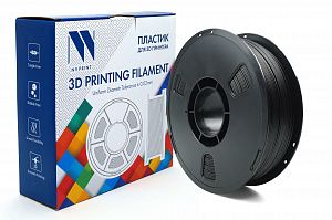 Филамент NV PRINT ABS Carbon Fiber Black с карбоновыми волокнами, черный, для 3D печати диаметр 1.75мм    масса 1 кг