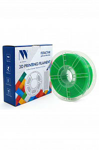 Филамент NV PRINT PLA+ Transparent Green для 3D печати диаметр 1.75мм  длина 330 метров  масса 1 кг