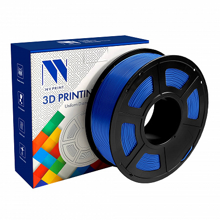 Филамент NV PRINT TPU Silk  Blue Синий для 3D печати диаметр 1.75мм    масса 1 кг